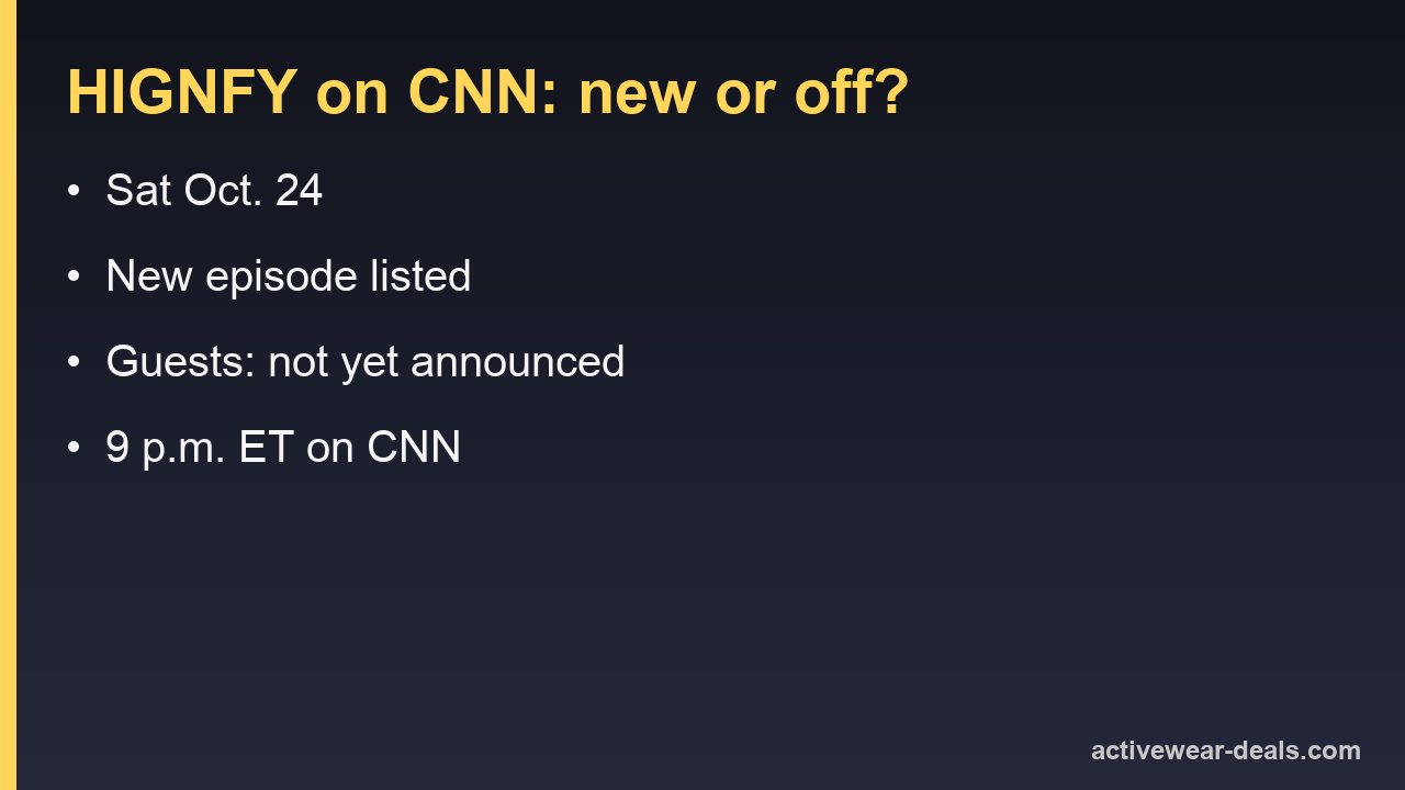 Have I Got News for You on CNN: Saturday, Oct. 24 new episode listed at 9 p.m. ET, guests not yet announced