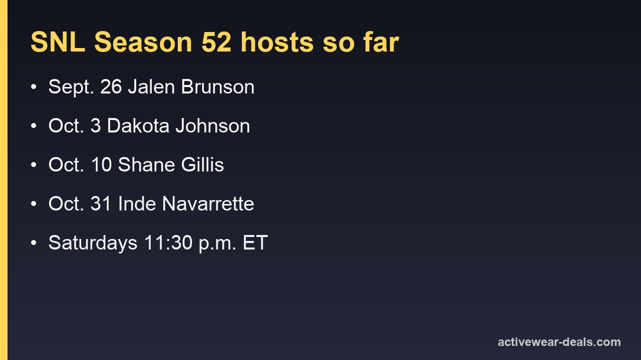 SNL Season 52 hosts so far: Jalen Brunson, Dakota Johnson, Shane Gillis and Inde Navarrette